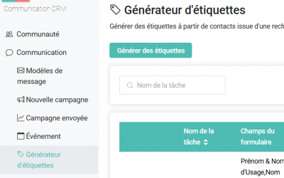 Créez vos étiquettes pour préparer vos courriers et vos voeux