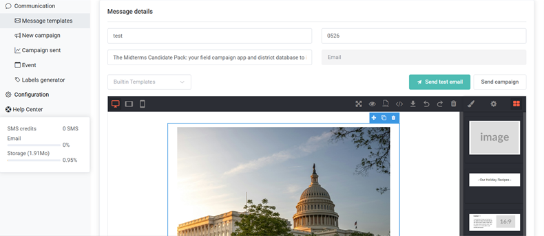 Creating email campaigns and invitations in Digitalebox